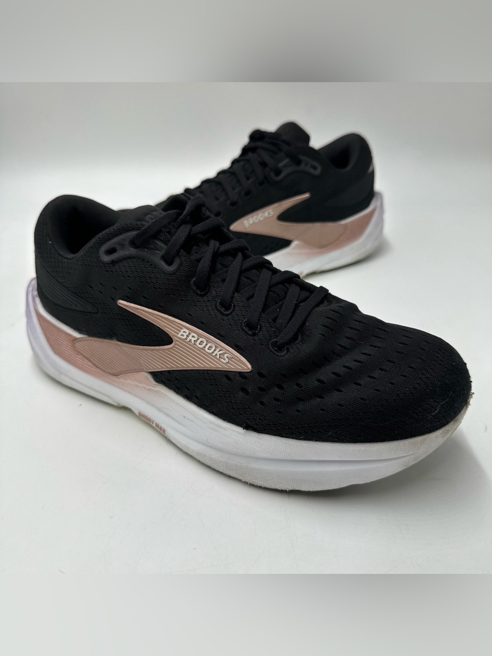 Brooks Ghost Max 3 Women’s 10.5 D Wide Black Rose Gold Running Shoes 1204571D043